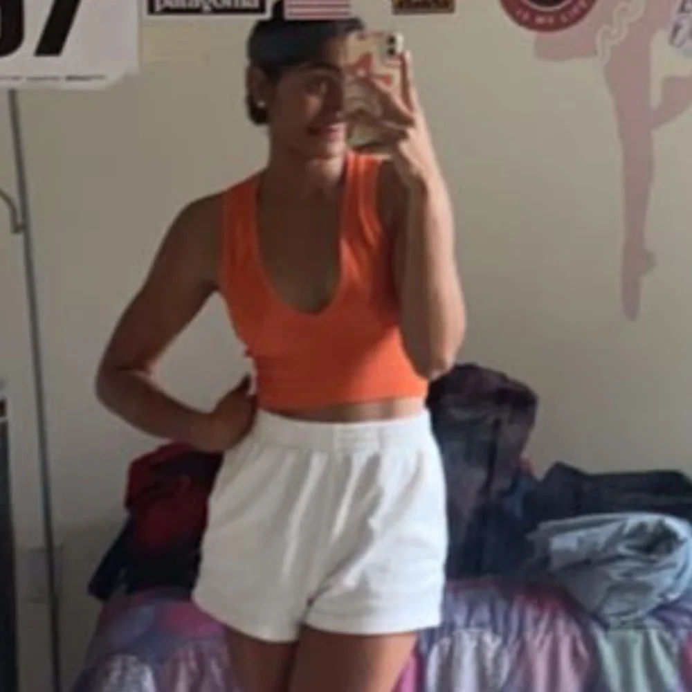 Orange Ribbed Tank - Picture 3 of 3